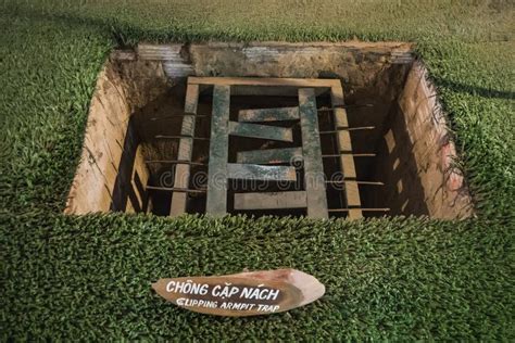 Trap Used During Vietnam War At Cu Chi Tunnel Museum Editorial Photo
