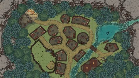 Forest Goblin Village 48 X 27 Dungeondraft Battlemaps Dnd World