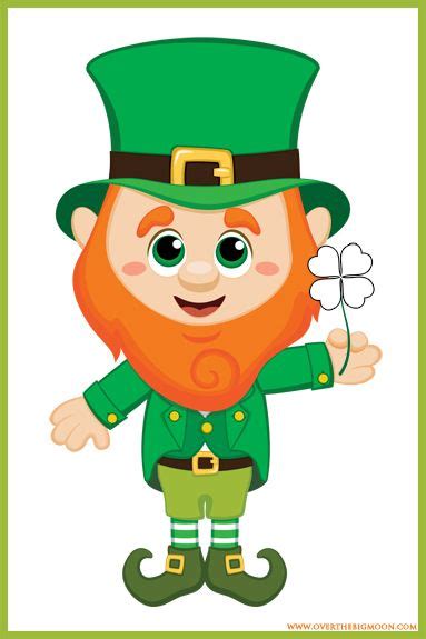 Printable St Patricks Day Leprechaun Clip Art Library