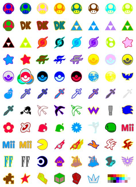 Super Smash Bros Character Icons By Starboltarts On Deviantart