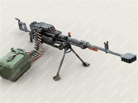 6p60 Kord Russian 127mm Calibre Heavy Machine Gun On 6t19 Bipod With