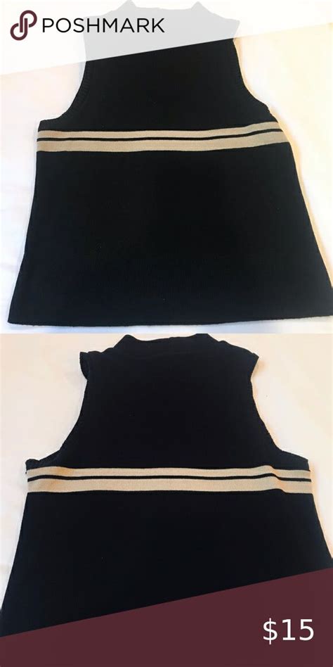 Shirt Sleeveless Stretchy Top With Nude Color Stripes Very Comfortable Looks Good By Itself Or