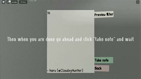 How To Save And Make A Note In Write A Letter In Roblox Youtube