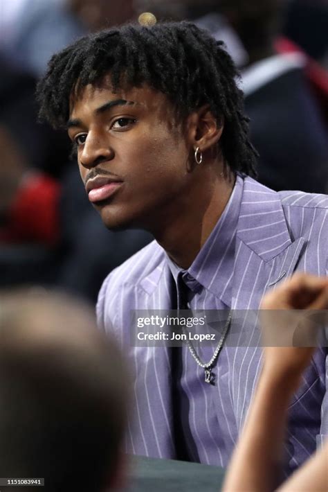Ja Morant Looks On During The 2019 Nba Draft On June 20 2019 At The