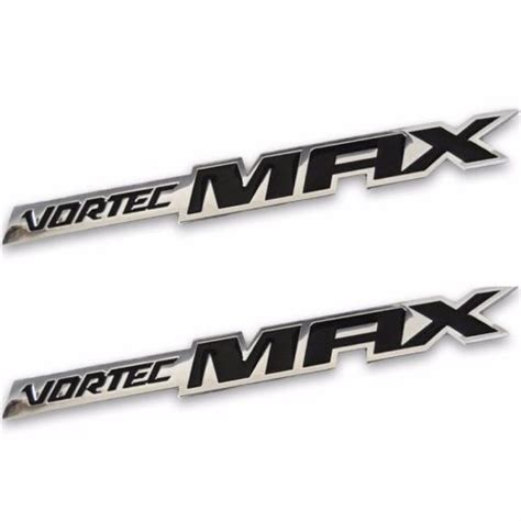 2x Vortec Max Badge Emblems Badges Liter For Truck Black Silver Ebay
