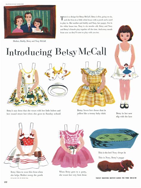 Betsy Mccall Paper Dolls Vintage Paper Dolls Paper Dolls Printable