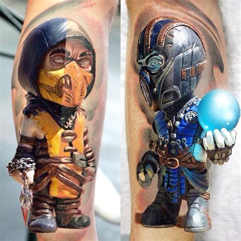 Нижняя часть (кунай и огонь) зажившая. Mortal Kombat tattoo by Denis Torikashvili Tidan | Mortal ...