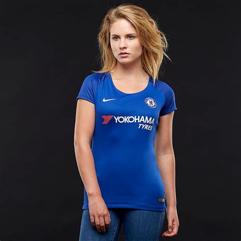 Chelsea football club women, formerly known as chelsea ladies football club, are an english women's football club based in fulham, england. Nike Chelsea 17/18 Home Womens Stadium SS Shirt - 905532 ...