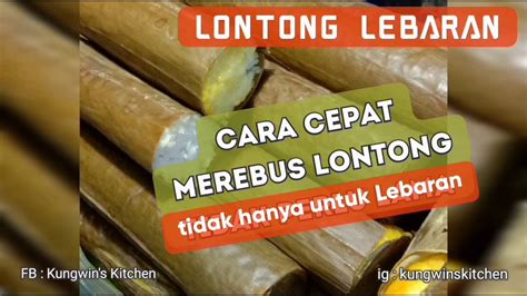 Cuci beras seperti biasa, kemudian tiriskan airnya. Cara cepat merebus Lontong yang cantik - YouTube