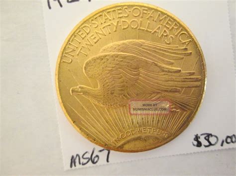 1927 20 Saint Gaudens Gold Double Eagle Gem Brilliant Uncirculated Color