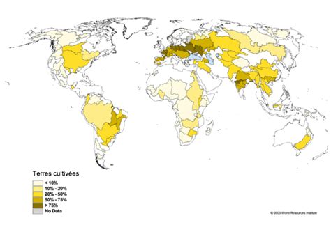 Les Grands Fleuves Du Monde Carte - Grain 1 : L'eau dans le milieu - L'emprise de l'agriculture sur les