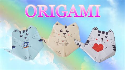 ОРИГАМИ КОТИКИ КОТ ПУШИН Origami Cats Cat Pusheendiy Бумажные