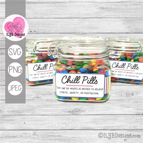 Chill Pills Svg Commercial Use Svg Png Pdf Jpeg Etsy Uk