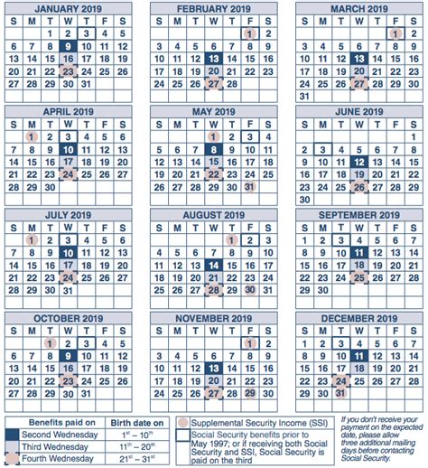 Social Security Payment Calendar For 2024 Printable Word Searches
