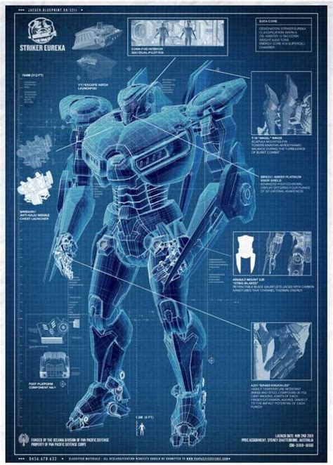 You Wanted More Giant Fighting Robot Blueprints From ‘pacific Rim