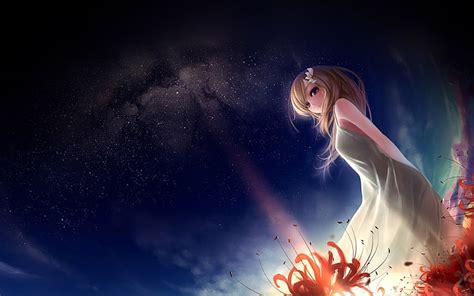 1170x2532px Free Download Hd Wallpaper Anime Girl In Space Sky