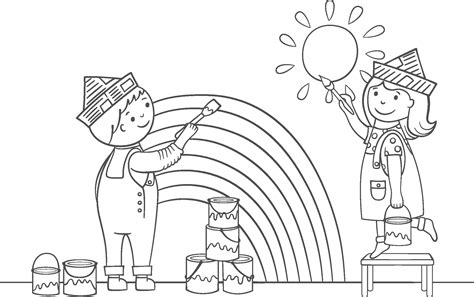 Check spelling or type a new query. Kids Painting Coloring Page - Rainy Day Art & Framing Co.