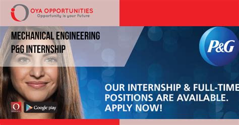 Get mechanical internships in your inbox & get internshala resume guide for free! Mechanical Engineering P&G Internship - OYA Opportunities ...