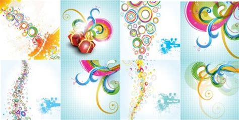8 Colorful Fun Abstract Vector Backgrounds Welovesolo