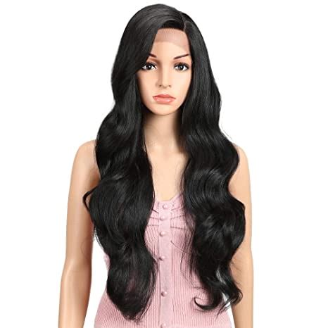 Amazon Joedir Inch Lace Front Long Wavy Synthetic Hair Wigs