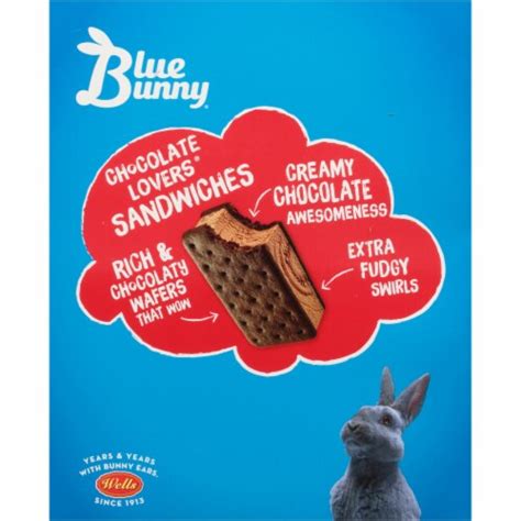 Blue Bunny Chocolate Lovers Ice Cream Sandwiches 9 Ct Kroger