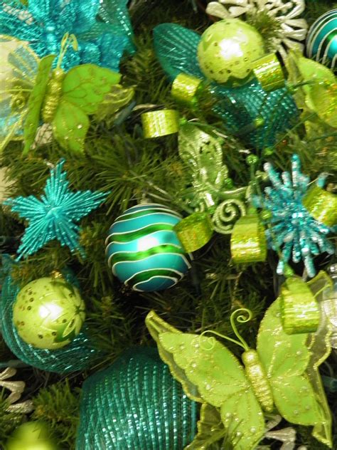 Turquoise And Lime Christmas Turquoise Christmas Christmas Bulbs