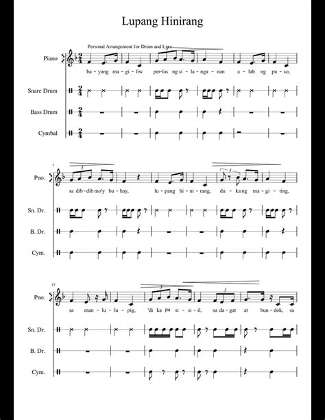 Sheet Music Lupang Hinirang