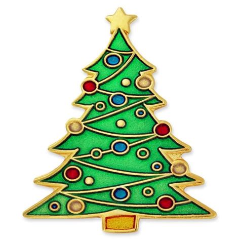 Pinmarts Festive Christmas Tree Holiday Enamel Lapel Pin Co119pemme1