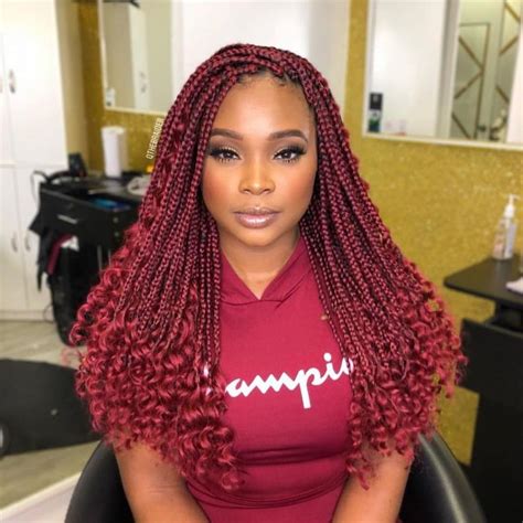 20 Box Braids With Curl Fashion Style