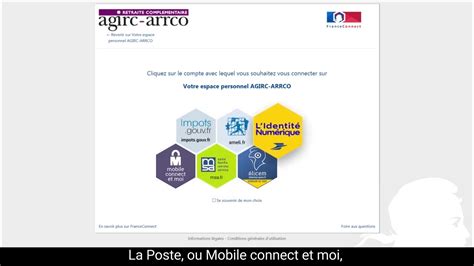 Comment se connecter à son compte Agirc Arrco avec FranceConnect YouTube