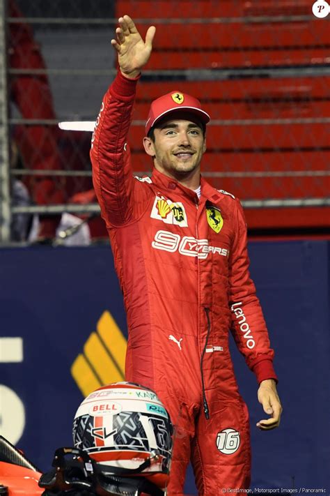 + body measurements & other facts. Charles Leclerc, Ferrari, célèbre sa pôle position lors de ...