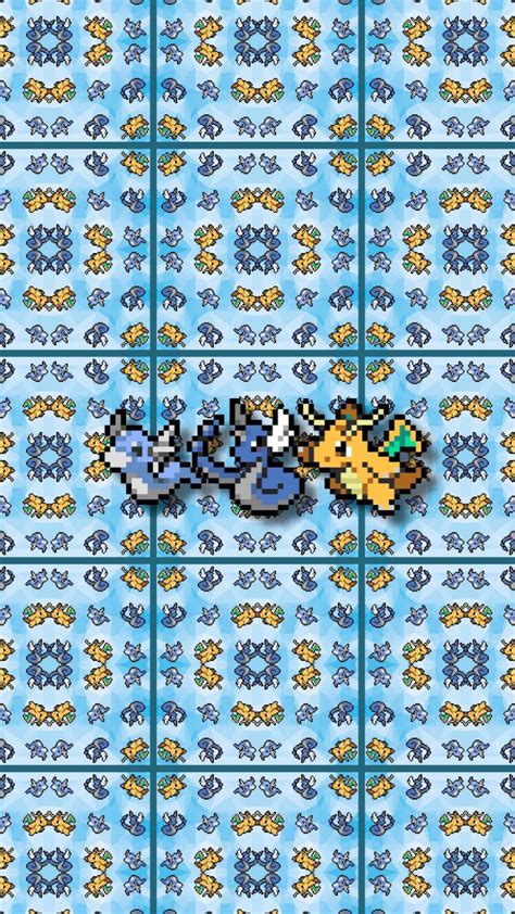 Pixel Art Of Dratini Dragonair And Dragonite Dratini And Its