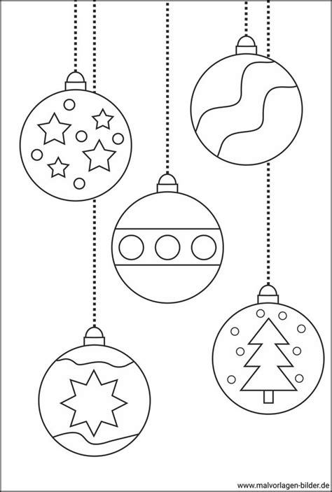 Weihnachtskugeln – Ausmalbilder zum Ausmalen