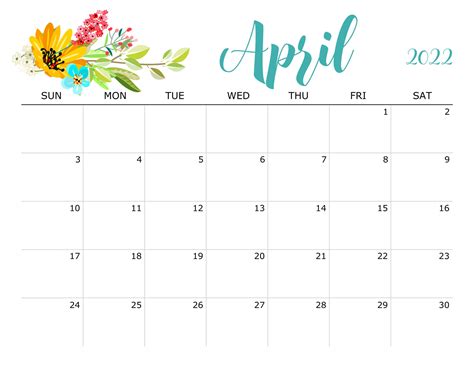 April 2022 Calendar Templates For Word Excel And Pdf Printable April