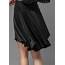 Latin Luxury Crepe Black Pleated Ruffle Dance Skirt