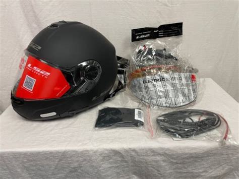 Ls2 Strobe Flip Up Modular Helmet W Electric Shield Kit Matte Black