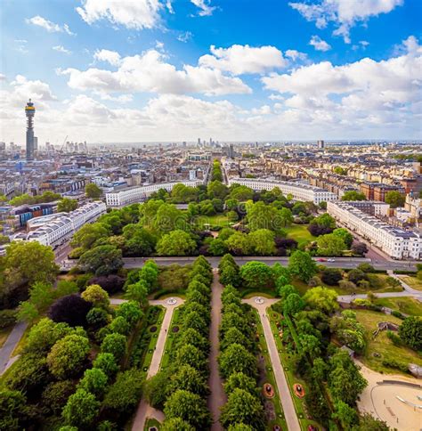 Aerial View Of Regents Park In London Uk Editorial Stock Photo Image