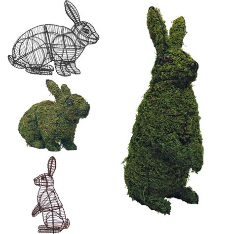 Hopping Rabbit 17 And 26 Topiary Sculpture Wire Frame Or Moss Fill