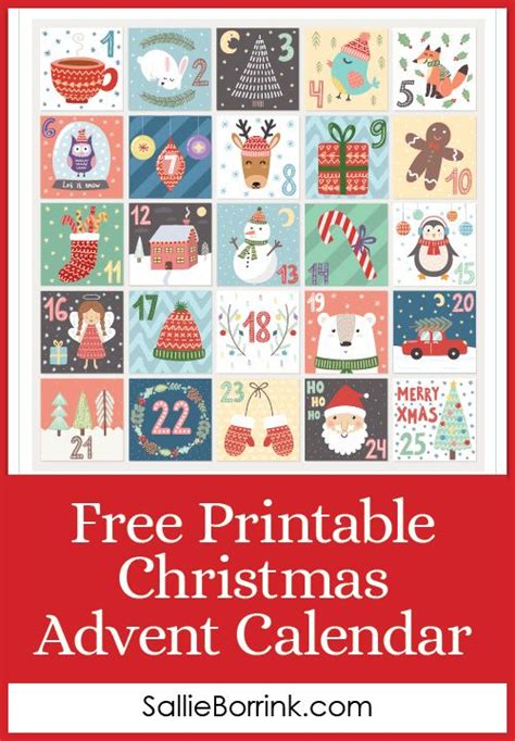 This super simple diy advent calendar includes all of the free printables you need to help your kids prepare for jesus' birthday! Free Printable Christmas Advent Calendar | Advent ...