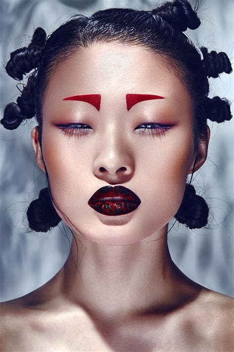 China Red On Behance Makeup Art Chinese Makeup Editorial Makeup