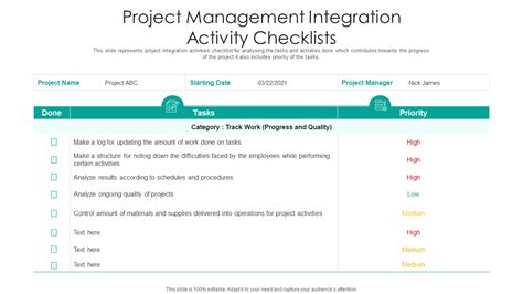 Top 10 Project Management Checklist Templates With Examples And Samples