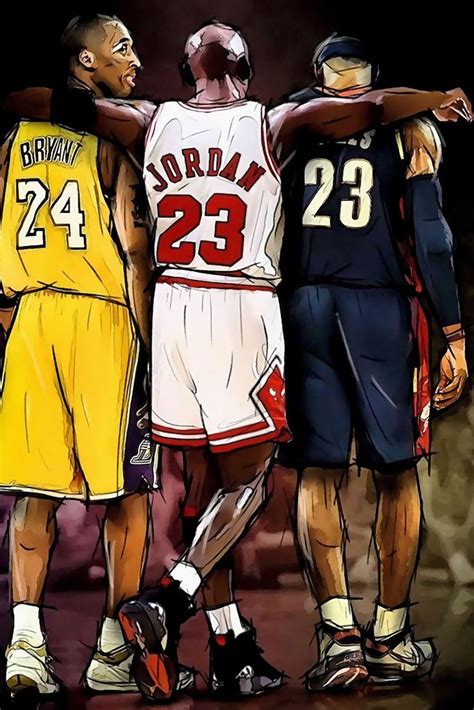 Nba wallpapers nba legends lebron james, michael jordan. Kobe Bryant Michael Jordan Lebron James NBA Art Poster ...