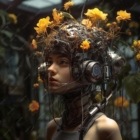 Premium Ai Image Sunflower Garden Ai Art Cyberpunk