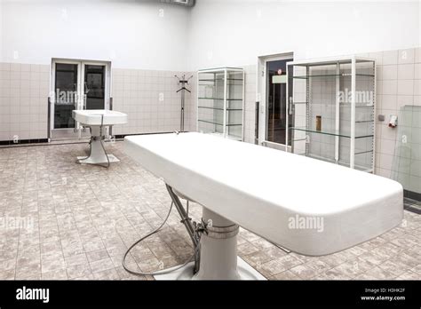 Autopsy Antique Tables In The Morgue In Clinic Stock Photo Alamy