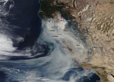 Fierce santa ana winds are forecast to return to the area soon, raising fears the fire may continue to spread rapidly. Astounding NASA imagery shows scope of California ...