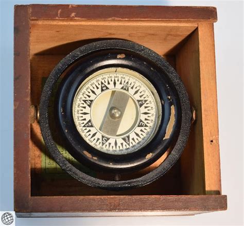 Sold Price Vintage Wilcox Crittendon Maritime Gimbal Compass Wooden