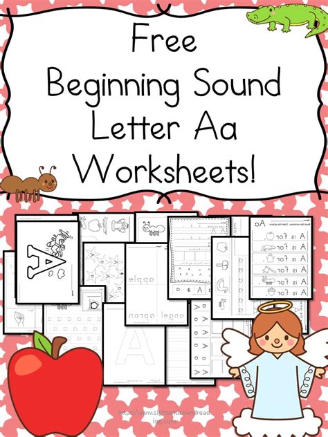 Free Beginning Sound Letter A Worksheets The Homeschool Village