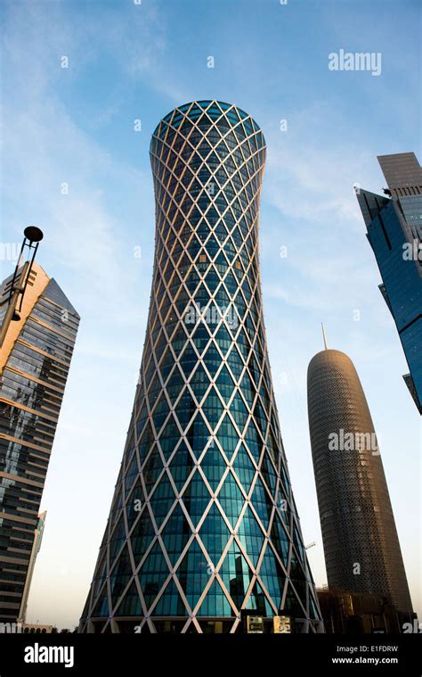 The Beautiful Tornado Tower In Doha Qatar Stock Photo Alamy