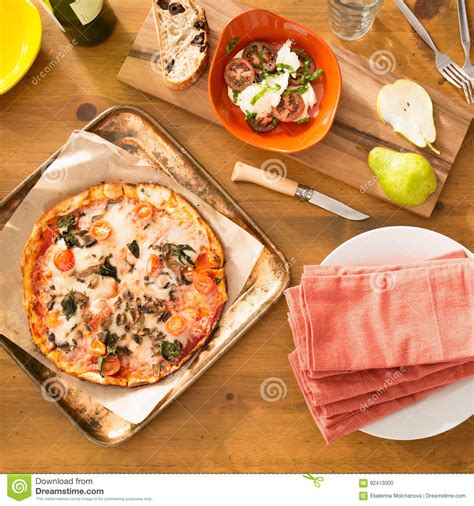 Chopped apple, hazelnuts, and pecorino cheese make it a winner. Friendly Family Dinner Party Preparation Stock Photo ...