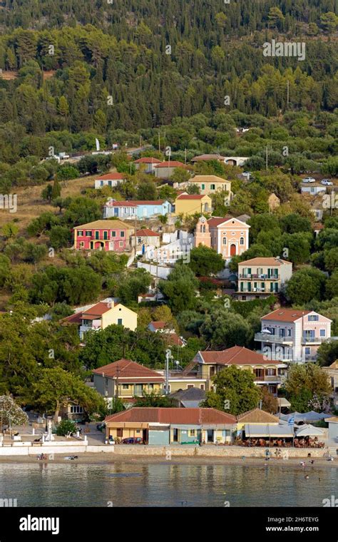 Assos Village In Kefalonia Island Greece Stock Photo Alamy